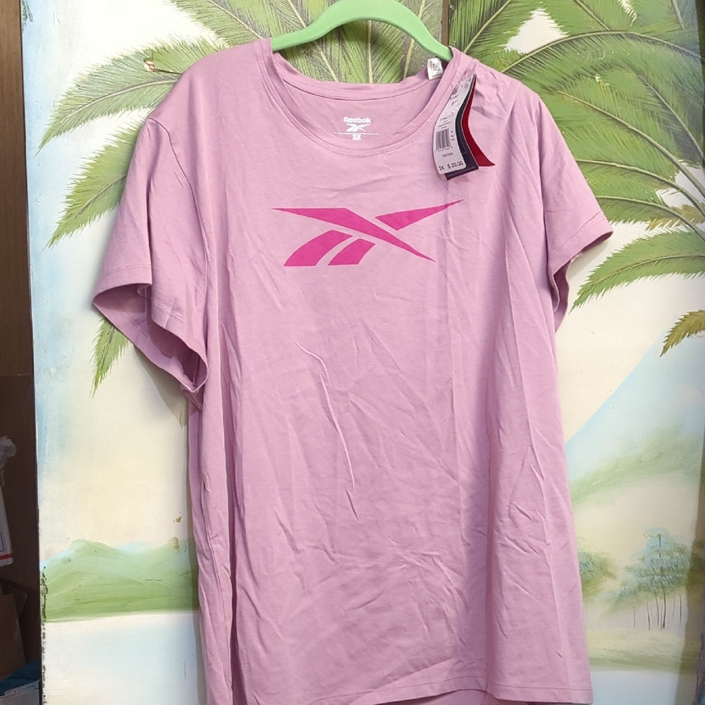 Reebok Light Pinkish Purple Logo Tee